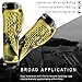 TOPCABIN Ergonomic Bicycle Grips - Widen Holding Rubber Bike Handlebar Grips with Aluminum LockGrips for Mountain & Road MTB (Rubber Yellow, 1 Pair)