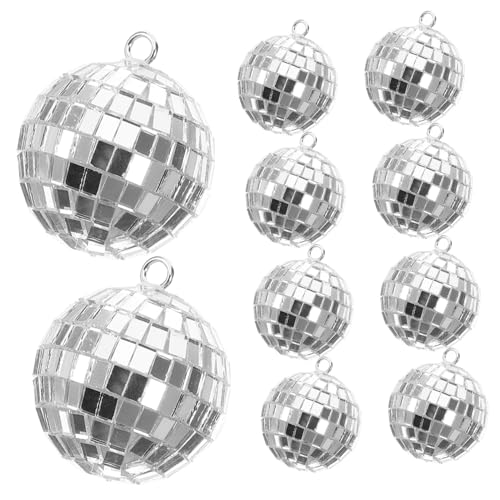 BESPORTBLE Disco Ball Hanging Decor 10 Pack Reflective Balls for Outdoor Indoor Decor Party Garden