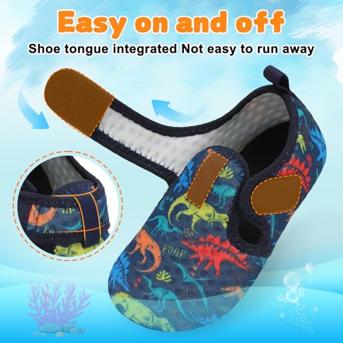 Image of LeIsfIt Kids Water Shoes Girls Boys Quick Dry Aqua Socks Breathable Swim Shoes Non-Slip Barefoot Socks for Beach Surf