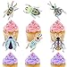 Insect Themed Cupcake Toppers Set of 18-PC - Beetle Themed Birthday Party, Insect Themed Party, or Baby Shower Party Decorations for Boys or Girls