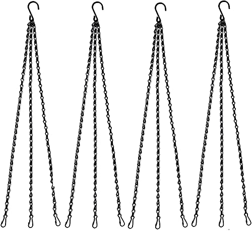 Cozysmart Hanging Basket Chain - 4 Pack 23 Inchs Multipurpose Hanging Chain With Hooks-3 Point For Garden, Plant Flower, Bird Feeders, Plants, Lanterns Pot Basket Hanging #TOP7