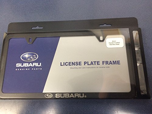 GENUINESUBARU Logo Slim LINE Black License Plate Frame WRX STi All Models SOA342L153