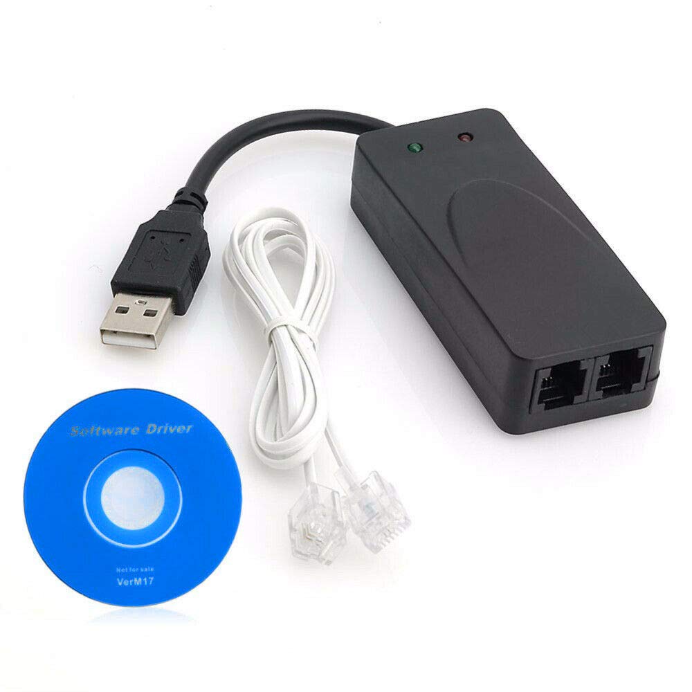 External Fax Modem Demodulator Black 8 * 3.4 * 2cm Telephone Cable Fashion-image-9