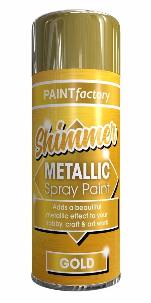 200ml Metallic Gold Spray Paint, Fast-Drying Decorative Spray Paint for Metal, Wood, Plastic & Craft Projects (1)