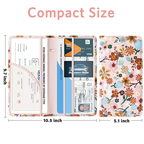 Image of CoBak Car Registration and Insurance Holder | Vehicle Glove Box Organizer, Auto Truck Compartment Document Case with Magnetic Closure for Insurance & Driver License