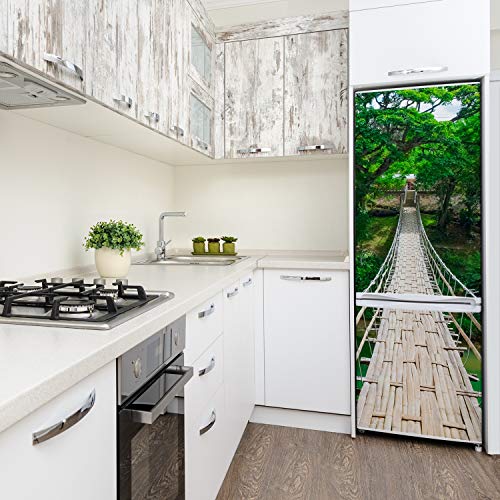 Cubierta de refrigerador autoadhesiva para ocultar imperfecciones y renovar la cocina 4