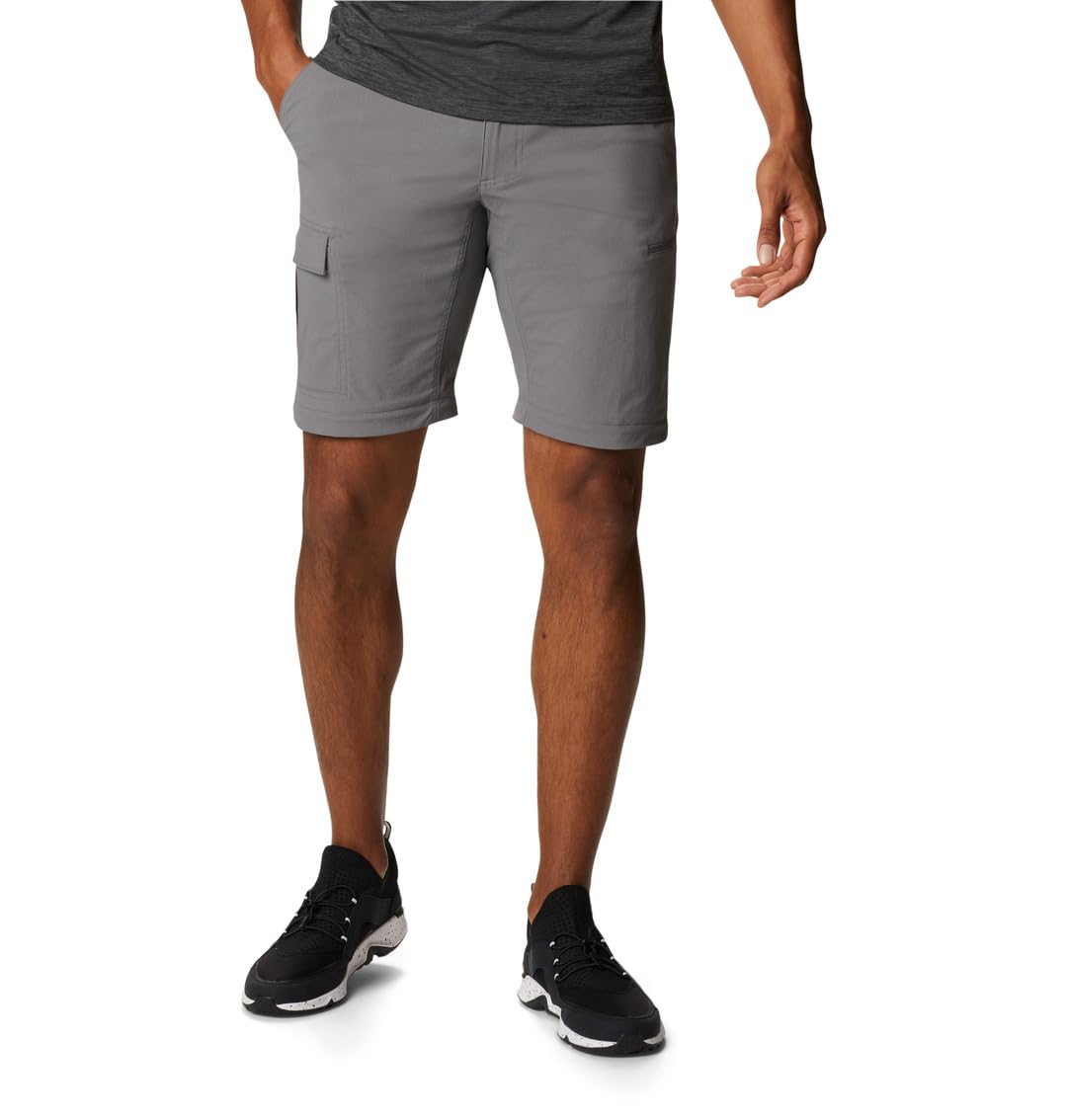 Columbia Newton Ridge męskie spodnie trekkingowe 2 w 1 szary City Grey 36