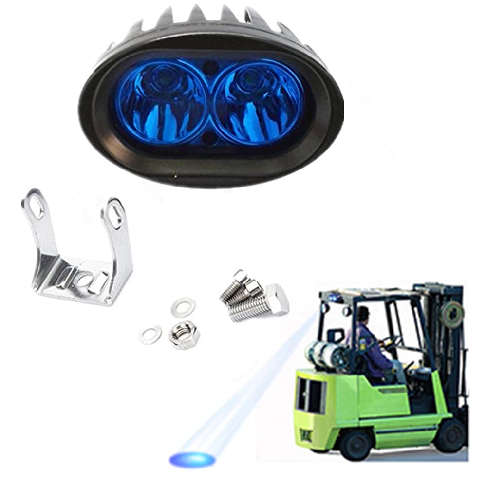 1 Piece Ellipse 4inch 20w Work Light Blue Led Lights Forklift Safety