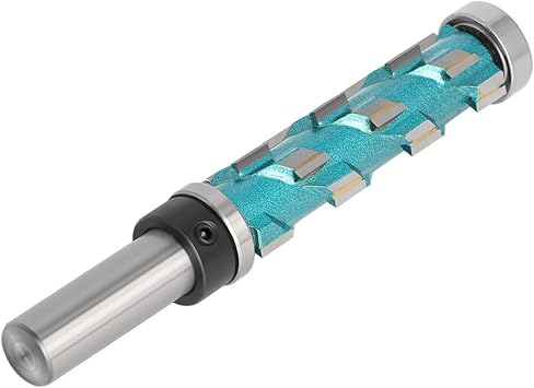 Carbide Milling Cutter 1/2" 12mm Shank Router Bit Upper And Lower Bearing Slotted Trimming Spiral Mills For Wood Woodworking Trimming Tools Cutting Edge Length 3