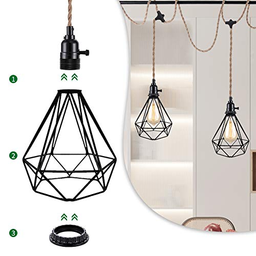 4 Pack Lamp Shade Collar Rings, Black E26 Light Socket Ring, Lamp Lock