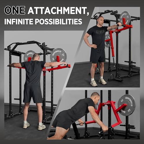 Mikolo Lateral Raise Attachment for Squat Rack, Standing Lateral Raise Machine with 1" Holes, Power Rack Cage Attachment, Upper Body Strength Training Machine for Home Gym