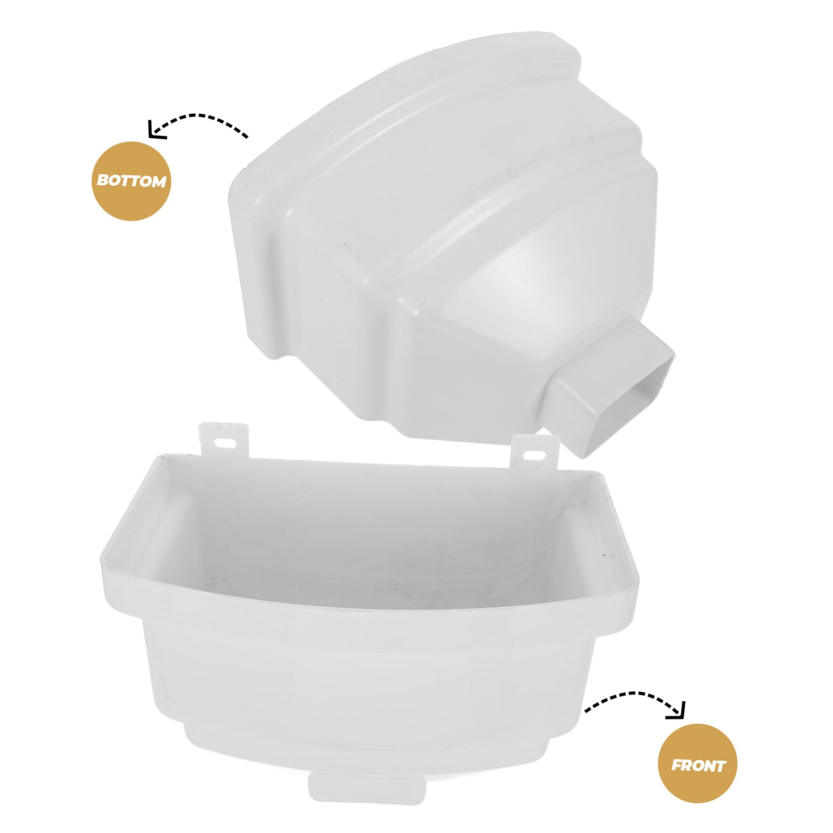Desviador de Bajante Curvo de PVC Blanco para Canalón