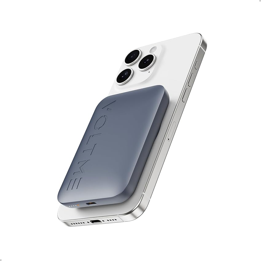 VOLTME Powerbank 5,000mAh Hypercore 5K Go, batteria esterna magnetica per iPhone 15, Mini Power Bank PD 18.5Wh, Batteria esterna senza fili Ricarica rapida Batteria esterna portatile USB C Induzione
