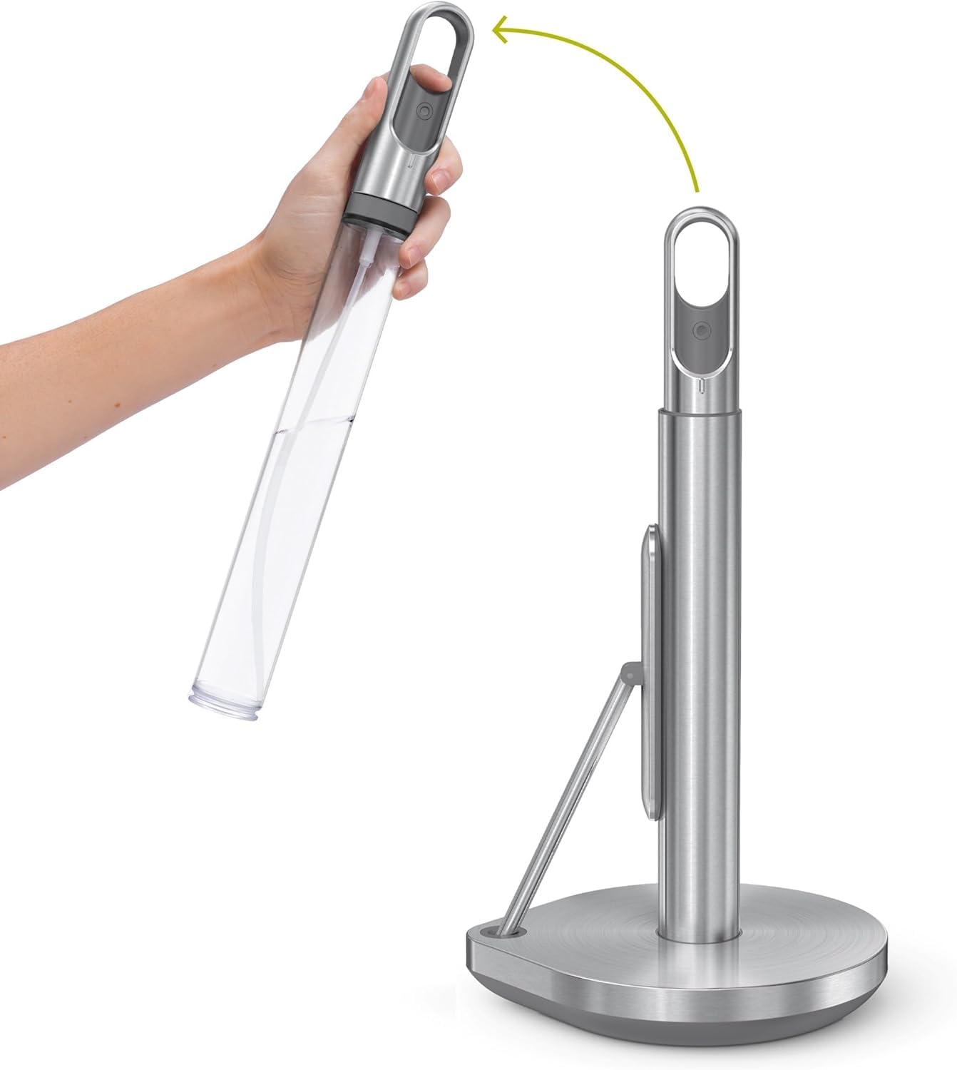 simplehuman Porte-Serviettes sur Pied avec Pompe de pulvérisation, Acier Inoxydable brossé