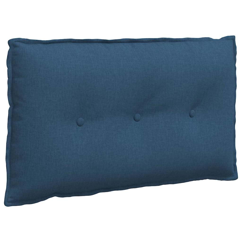 Poduszka pod plecy niebieska 80 x 19 x 50 cm tkanina poduszka wewnętrzna