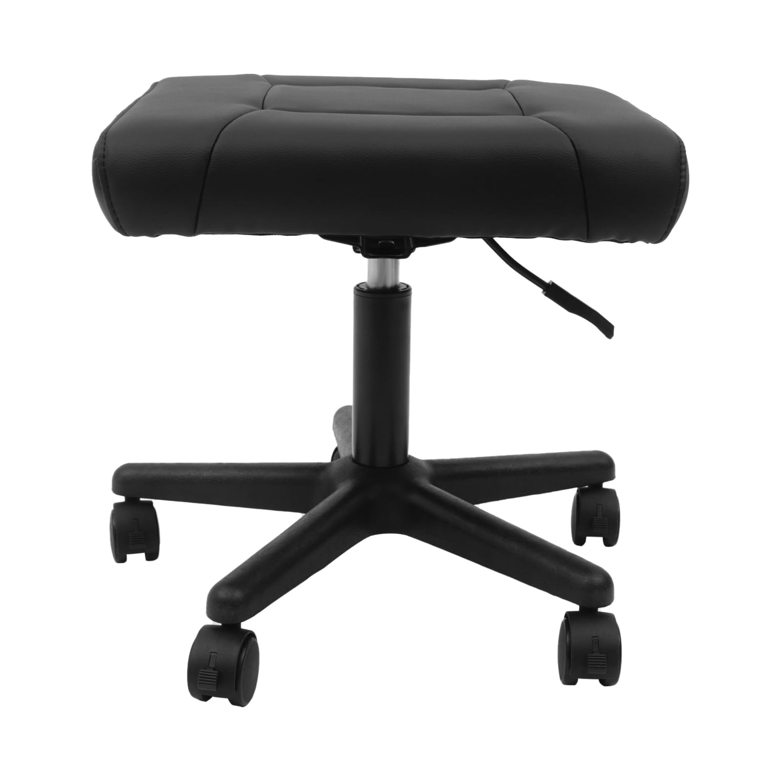 Sgabello rettangolare con ruote, altezza regolabile, poggiapiedi sotto la scrivania, sgabello girevole, altezza 40-51 cm, poggiapiedi, poggiapiedi per casa, ufficio, saloni di massaggi