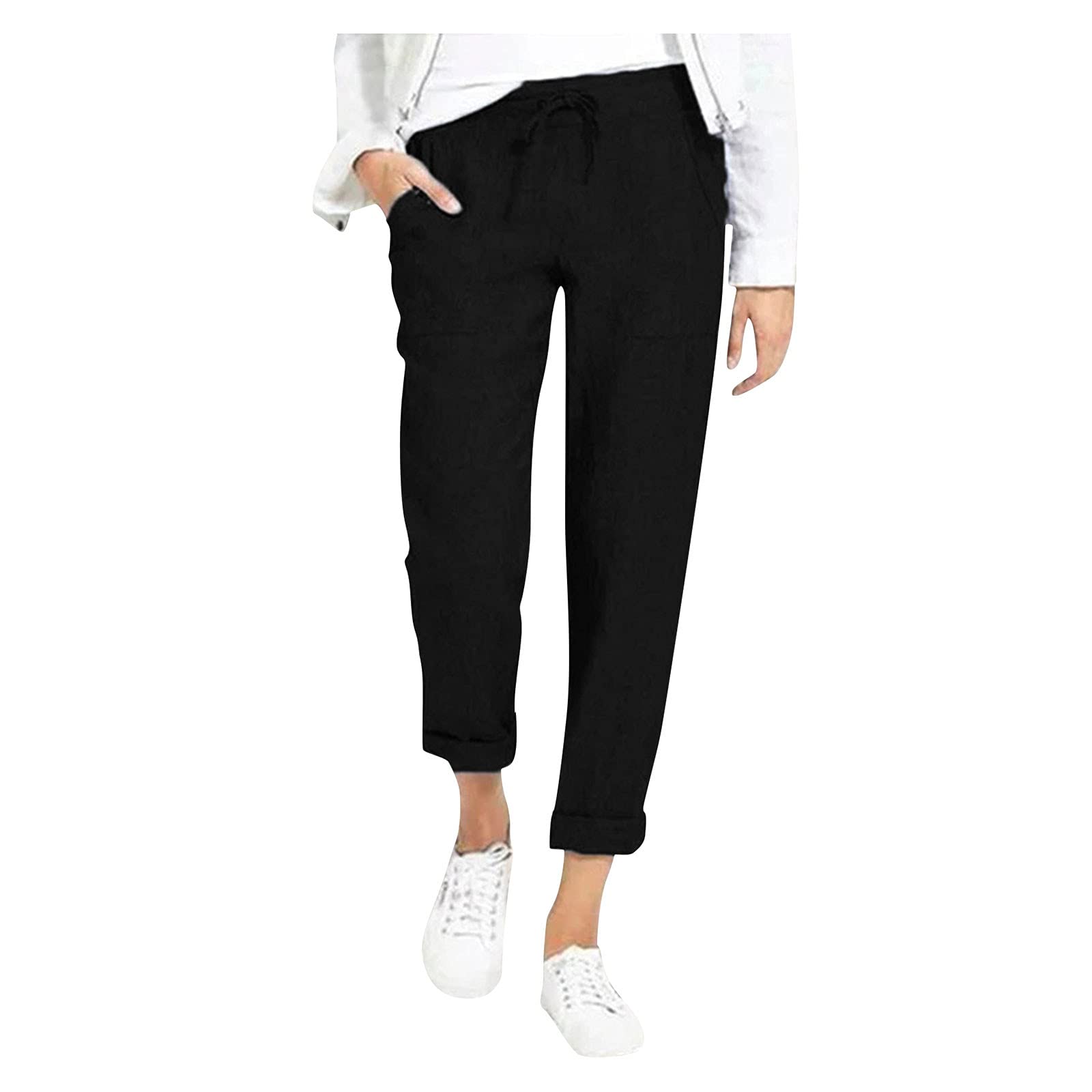 Womens Bottoms Long Summer Pant Drawstring Trousers Trousers with Pockets Pants Pants Suit for Women Casual