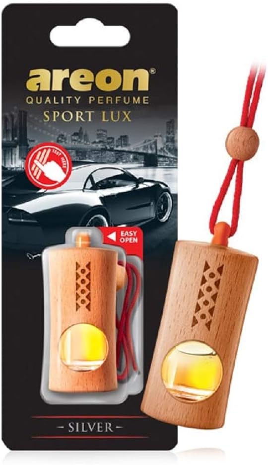I Natural Wood Oil Car Hanging Air Freshener (6, Gold)