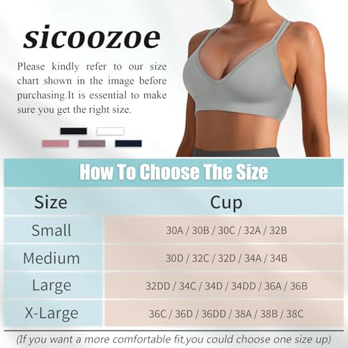 Image of Sports Bra for Women V-Neck Strappy Criss Cross Yoga Bra Padded Medium Support Workout Gym Athletic Fitness Bras 3 Pack