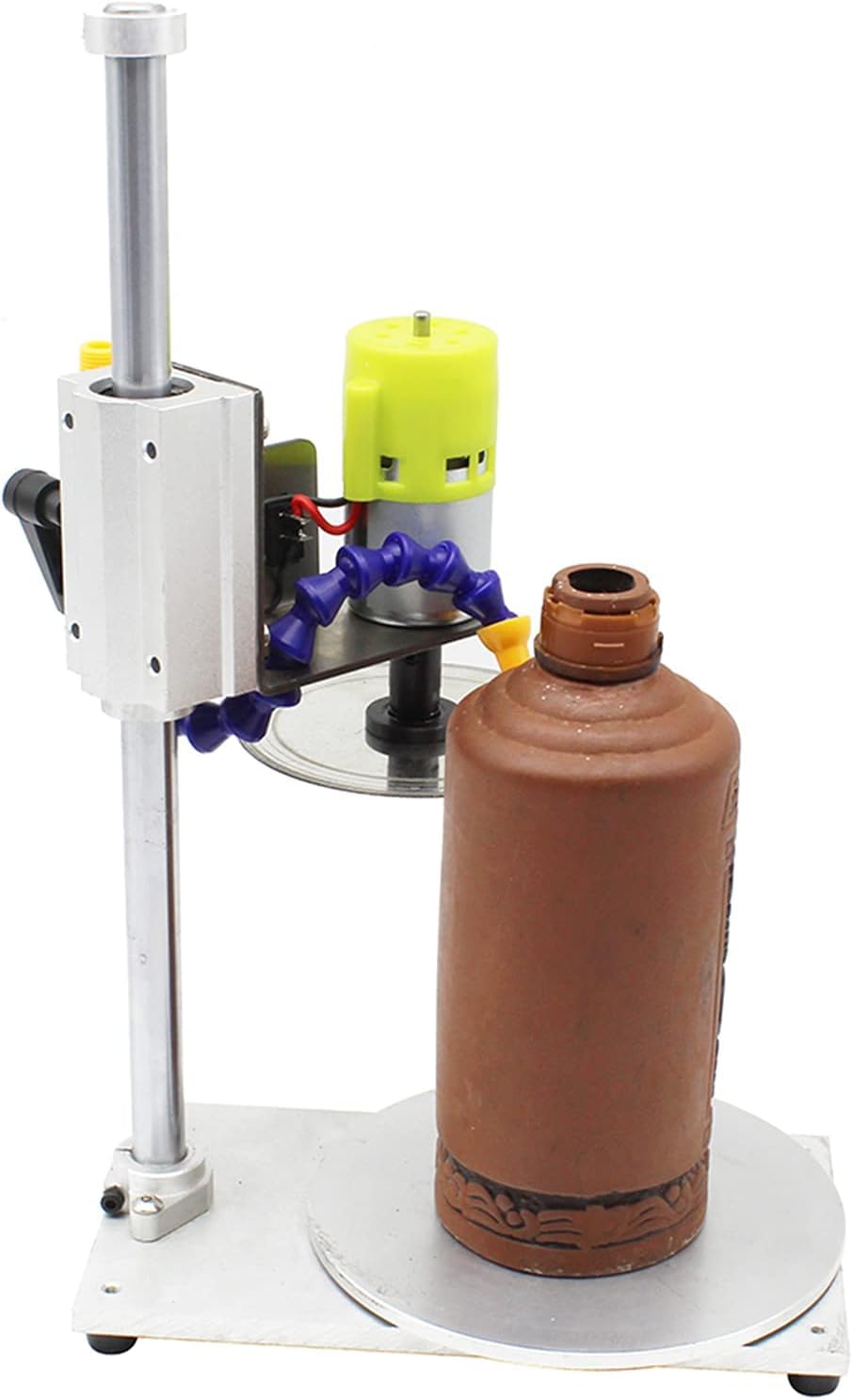 Cortador eléctrico de botellas de vidrio, motor 795, fuente de alimentación de 110 W, 7 velocidades ajustables, máquina de bricolaje para cortar botellas de cerveza, vino, whisky, champán, alcohol y