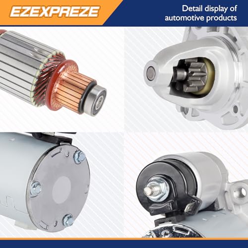 Image of 19185N Ezexpreze Starter Compatible with 11-16 Chrysler 300 Dodge Challenger & Charger,11-15 Durango,13-15 Grand Cherokee, 13-14 Ram 1500 3.6L 1.3kw 9-Teeth CW Replace# 4801852AB DRS0861 428000-7210