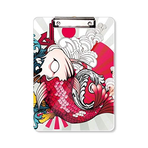 Porte-bloc motif poisson japon A4 de qualité supérieure