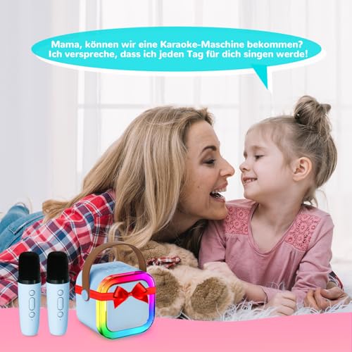 Karaoke Maschine Kinder mit 2 Karaoke Mikrofon Kinder: [Neueste] Kinder Karaoke mit 2 Mikrofonen - Karaoke Anlage - Mini Karaoke - Geschenke für Mädchen - Musikinstrumentzubehör Spielzeug