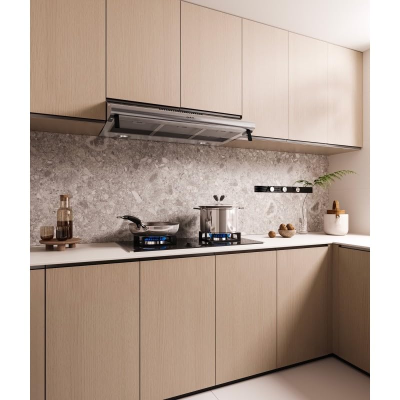 BELDEKO Hotte Casquette 90 cm Inox 420 m3/h 100W - Marque Française