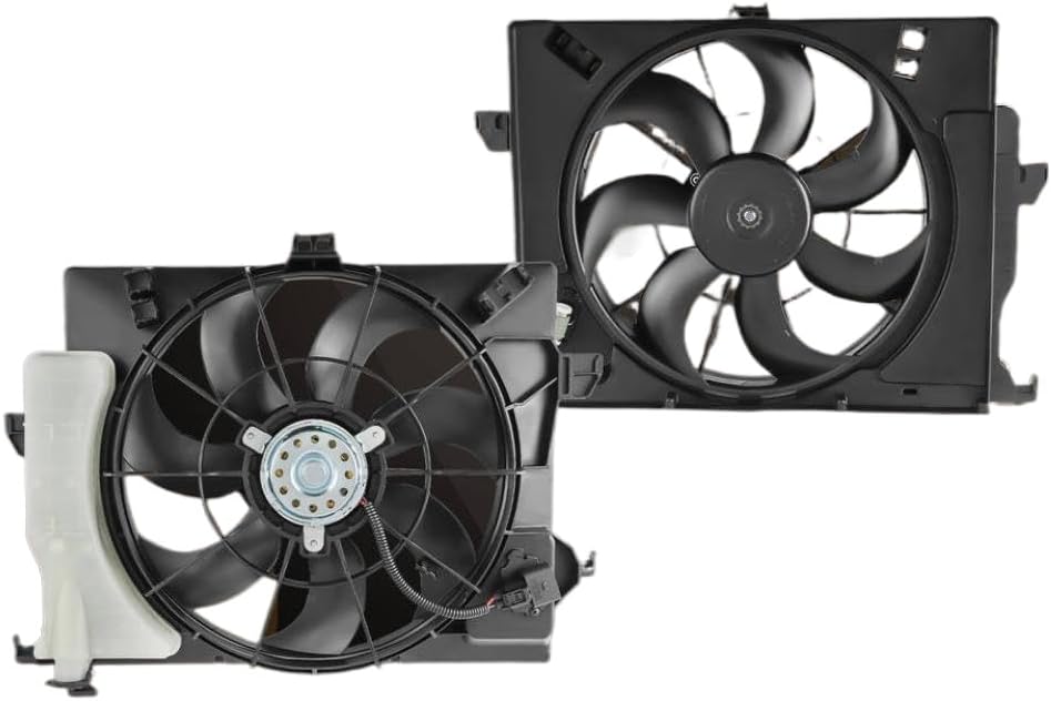 AC Condenser Radiator Cooling Fan 253801R050 253804L050 Compatible With Rio 2012 2013 2014 2015 2016 2017 Accent