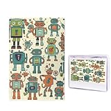 Rompecabezas personalizados de alta calidad: los bonitos rompecabezas con estampado de robots de dibujos animados están hechos de materiales de madera, no es fácil de romper, tu diseño de rompecabezas está meticulosamente impreso con colores vibrantes de alta calidad y un acabado suave. Cada detalle ha sido bellamente capturado, asegurando que puedas mostrar con orgullo y disfrutar de un rompecabezas visualmente impresionante.