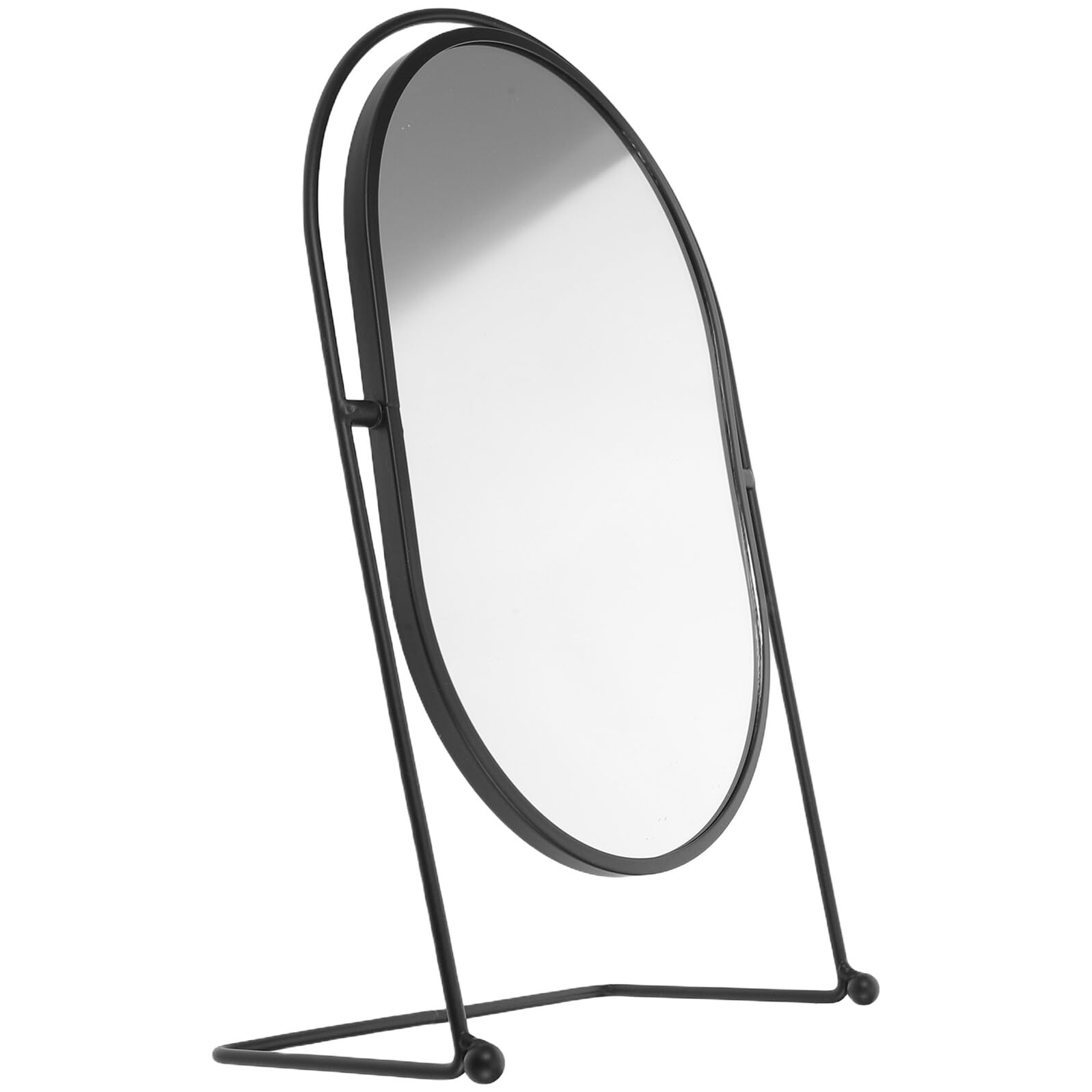 TOPBATHY Espejo de Maquillaje Ovalado Giratorio Grande con Soporte Metálico Espejo de Tocador HD para Dormitorio y Escritorio para Niñas y Estudiantes Adecuado para Maquillaje y Cuidado