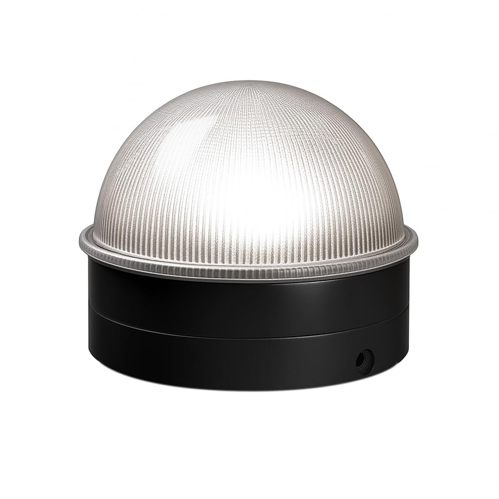 Photo 1 of Classy Caps Summit Chain Link Solar Post Cap - Fits 2", 2.5", & 3" Diameter Fence Posts - Black ABS - High Output LED, Easy DIY, Brilliant White Light, Ideal for Chainlink Fence (Black)