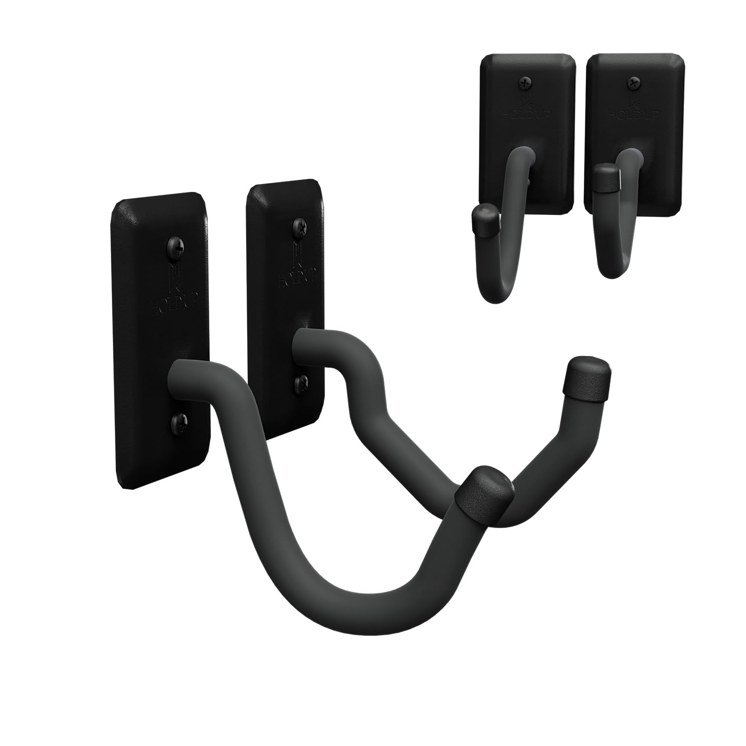 Hold Up Displays Horizontal Gun Rack Storage and Shotgun Hooks Store Any Rifle Shotgun and Bow - Heavy Duty Steel - HD04-FW (2 Pack) Made in USA