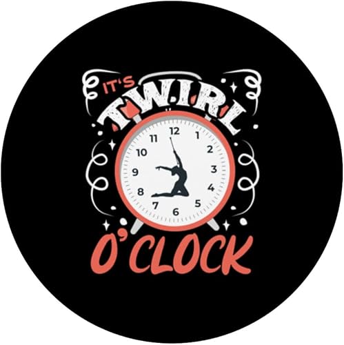 Miniatura 3 de Baton Twirling Majorette Baton Twirler Its Twirl Oclock Pun PopSockets Swappable PopGrip