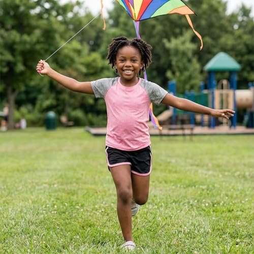 Image of Girls Short Sets with Athletic Shorts and Workout Tops Quick Dry Athletic Clothing Sets 6-13 Years
