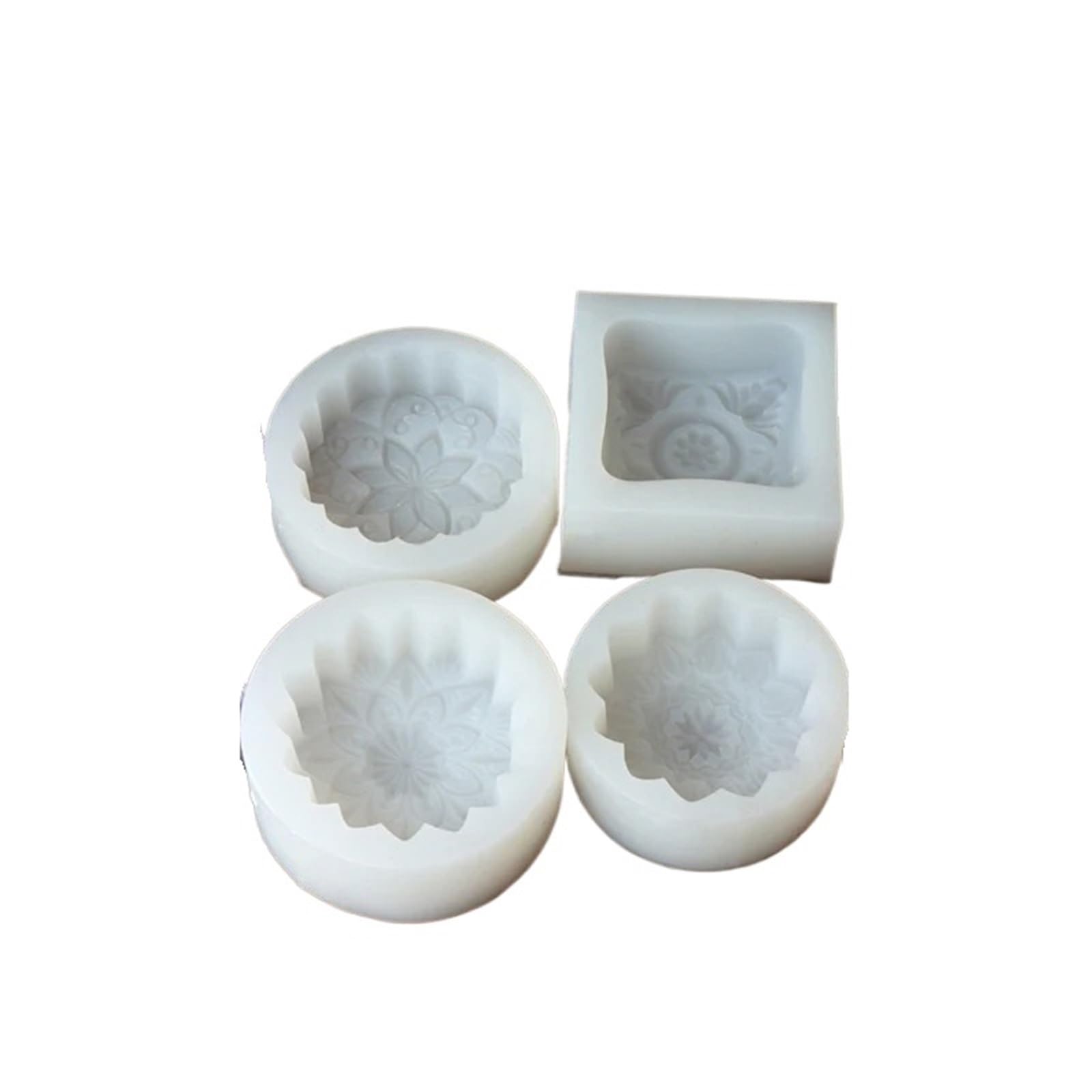 Stampo per Sapone 4 Pezzi stampi for Sapone a Forma di Fiore stampi in Silicone creativi for la Produzione di Sapone Fai da Te Strumenti Fatti a Mano per Sapone