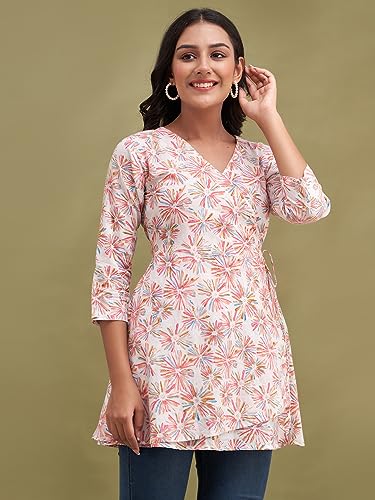 Image of feranoid Women Cotton Angrakha Kurti