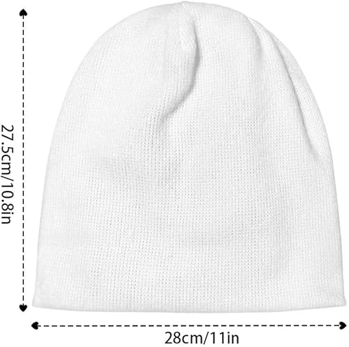 Miniatura 2 de PinUp Angel Gorro de punto para hombre y mujer, gorro de invierno cálido con calavera, lindo gorro suave y cálido con puños, gorro de punto para