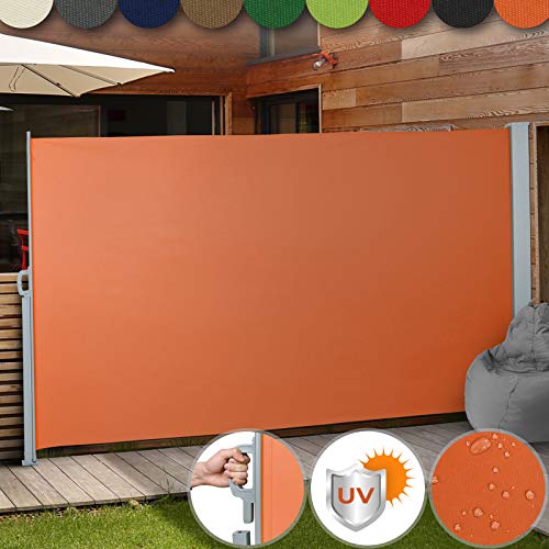 Jago Retractable Side Awning - in Different Colours and Sizes 160x300cm 180x300cm 200x300cm - Outdoor Privacy Screen for Balcony, Terrace and Garden, Sunshade Screen Panel, Sun and Wind