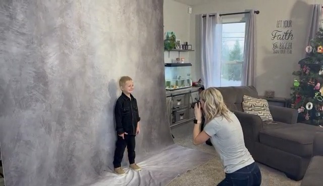 ABPHOTO Polyester Abstract Backdrops For Photography Grey Photo Background For Studio Portrait Shooting 5x7ft