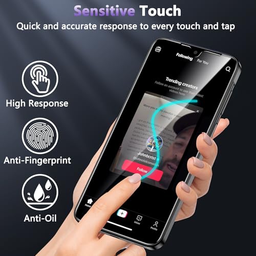 Image of YWXTW [2 Pack Privacy Screen Protector for Samsung Galaxy A16 5G, Upgraded 25 Anti Spy Private Tempered Glass Screen Protector for Samsung A16 5G, Anti Scratch