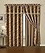 Chezmoi Collection Adelle 4-Piece Paisley Jacquard Embroidered Window Curtain/Drape Set - Attached Sheer Backing and Valance