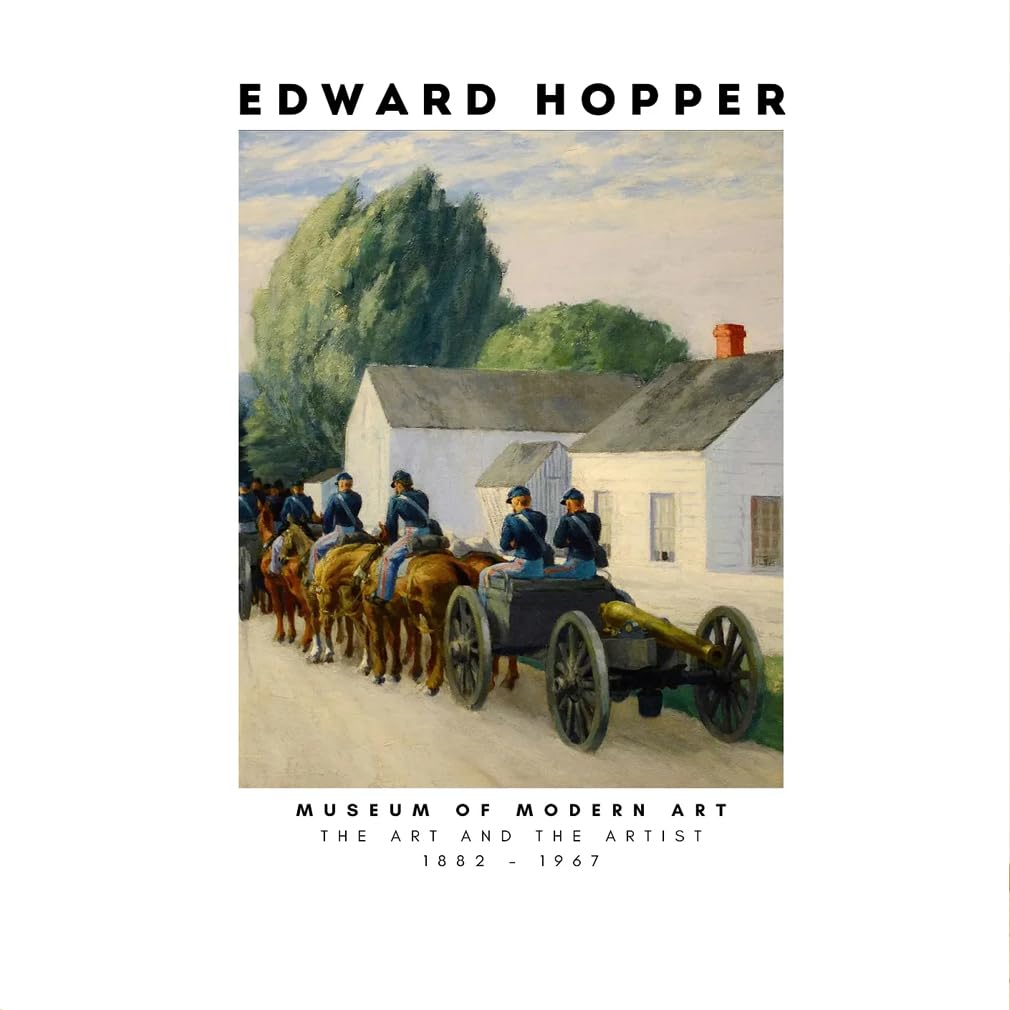 LHHJF LJHFA Famous Edward Hopper Exhibition Poster Abstract Canvas Painting Edward Hopper Wall Art And Prints Home Decor Picture 40x60cm No Frame