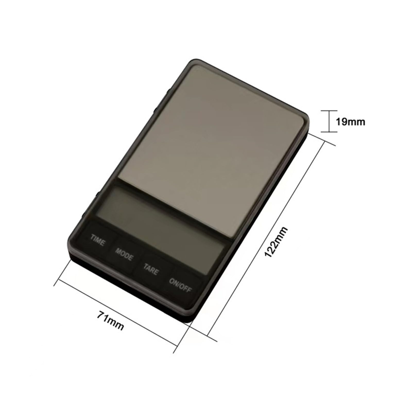 1000g/0.1g Mini waga do kawy ze stali nierdzewnej Elektroniczna waga z funkcją timera Kuchenna przenośna waga LCD cyfrowa do espresso(