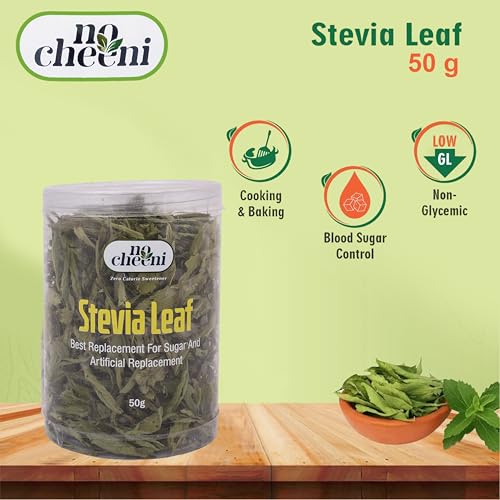 Image of No Cheeni Stevia 50g | Plant-based Natural Sweetener | Equivalent to Sweetness from 1Kg Sugar | 100% Natural Stevia leaves| Sweet like Sugar but with zero calories|