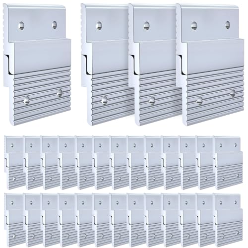 Image of Apragaz French Cleat, Heavy Duty Hanging Picture and Mirror Hanger,Keep Level, Aluminum, Holds 30 lbs. per Pair, 2 inch - 30 Pair
