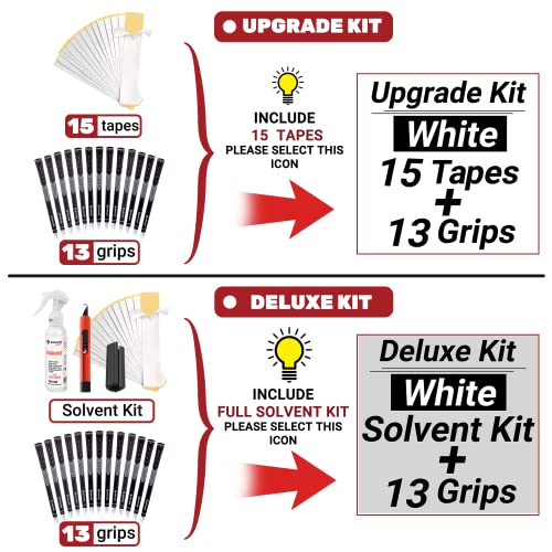 SAPLIZE-Juego-de-13-empunaduras-de-Golf-con-Kit-de-regripping-Completo-estandarMediano-BlancoVerdeRojoAzul-Agarre-de-Club-de-Golf