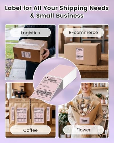 Image of Phomemo 241BT 4X6 Wireless Thermal Label Printers for Small Business with 250 Sheet 4x6 Thermal Labels, Label Printer for Shipping Package, Compatible with iPhone