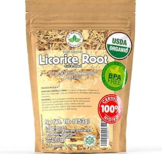 Licorice Root Tea 1LB (16Oz) 100% Certified Organic Licorice Root Cut and Sifted