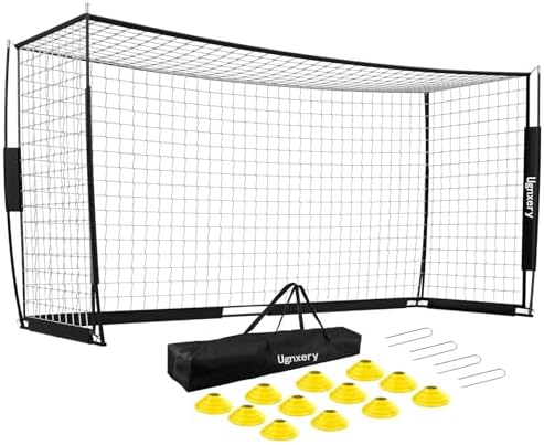Portable Soccer Goal, Detachable 12x6 FT Soccer Goals Net for Bac...
